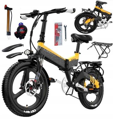 20"Faltbares Elektrofahrzeug Lankeleisi G650 48V12.8AH 750W 35KM/H 100KM e-bike