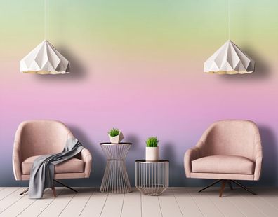 Vlies Fototapete Regenbogen Grün Blau Lila Pink TAPETE XXL Wohnzimmer Schlafzimmer