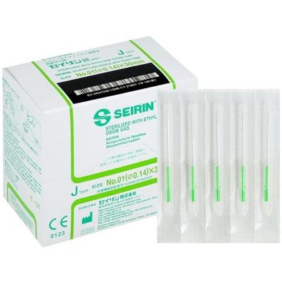 Seirin Akupunkturnadel J-type Needle 0,14 x 30mm (100 Stk.) No.01