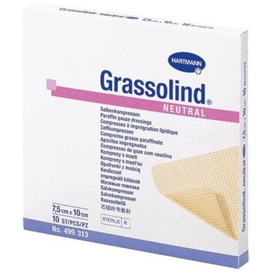 Grassolind Salbenkompresse 10x10cm (10 Stk.)