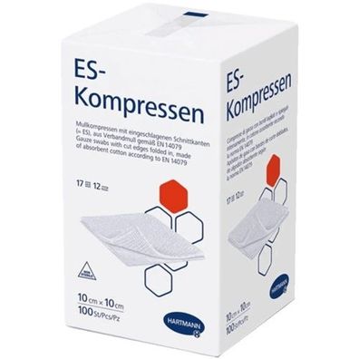 ES Kompressen 10x10cm unsteril 16fach (100 Stk.)