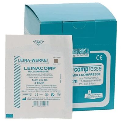 Leinacomp Mullkompresse 5x5 cm