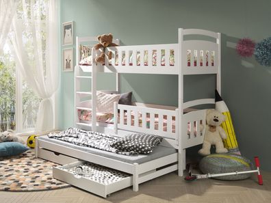 Hochbett Blanka Doppelbett Kinderbett Jugendbett Schubladen Kinderzimmer Neu