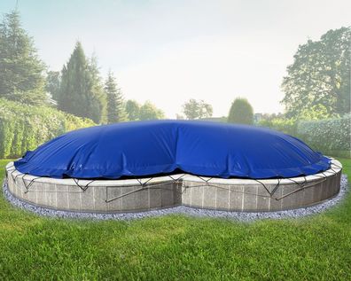 Aufblasbare achtform Poolabdeckung Poolplane aus LKW Plane 680 g/ m² (1360g/ m²)