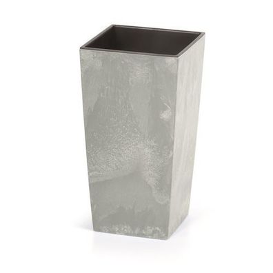 Blumentopf Blumenkübel Pflanzkübel 2in1 inkl. Pflanztopf | Eckig in Beton-Optik