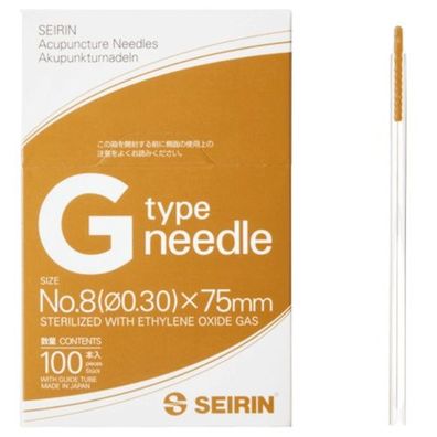 Seirin Akupunkturnadel G-Type 0,30 x 75mm (100 Stk.) No.8