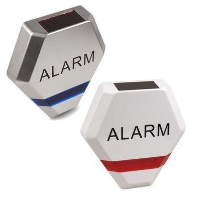 Dummy Solar Alarmsirene Anlage Außenbereich Sirene mit LED Fake Garage Attrappe
