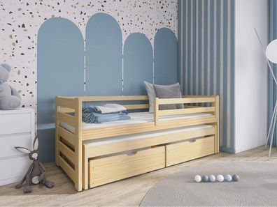 Kinderbett mit Stauraum Senso 80 Schubladen Jugendbett Kinderzimmer Einzelbett