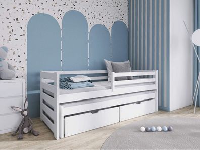 Kinderbett mit Stauraum Senso 90 Schubladen Jugendbett Kinderzimmer Einzelbett