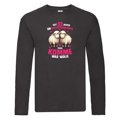 32 Jahre Verheiratet | 32 Jahre ein Team | Ehepaar Long Sleeve Schwarz