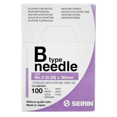 Seirin Akupunkturnadel B-Typ 0,25 x 30mm (100 Stk.) No.5