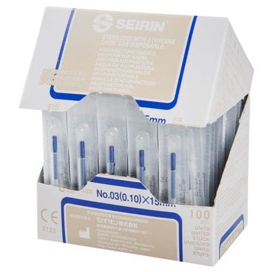 Seirin Akupunkturnadel J-type Needle 0,10 x 15mm (100 Stk.) No.03