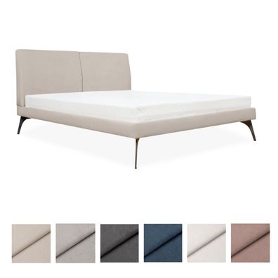 Polsterbett Doppelbett Meling Stoff Kopfteil 140/160/180/200x200 cm
