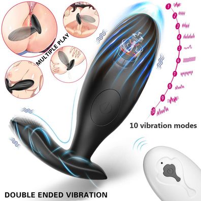 Anal Plug Vibrator Klitoris Stimmulator G-Punkt Sex Spielzeuge fur Frauen Manner
