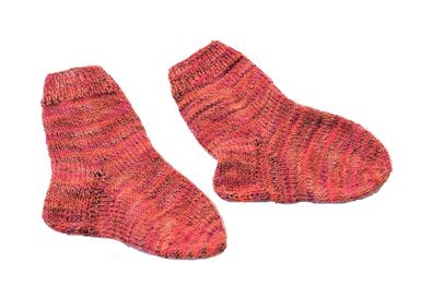 1 Paar hangestrickte Opal-Söckchen - Gr. 26/27