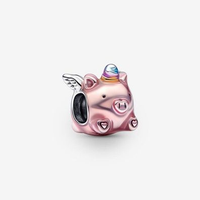 Bead - Silber - Fliegendes Einhorn Schwein Charm