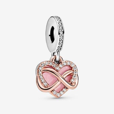 Bead - Sterlingsilber - Charm Unendlichkeit Herz