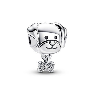 Bead - Silber - Charm - Hund & Knochen
