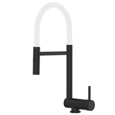Vorfenster Küchenarmatur klappbar 2strahl Brause 6 cm Schwarz Matt
