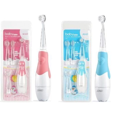 Elektrische Zahnbürsten Kids Sonic 4 Ersatzkopf LED-Licht mit Timer Wasserdicht
