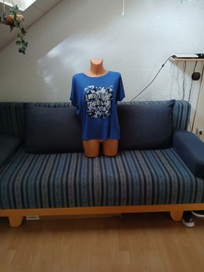 Damen T Shirt blau/bunt