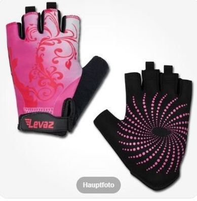 Fahrradhandschuh Levaz Pink Shot Atmungsaktives Material & Gepolsterte Handfläche