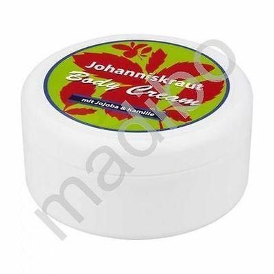 6,48 Euro pro 100ml abeko Johanniskraut Body Cream 200 ml mit Jojoba und Kamille