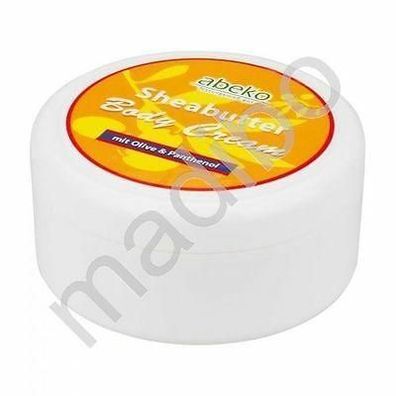 6,64 Euro pro 100ml abeko Sheabutter Body Cream 200 ml mit Olive und Panthenol