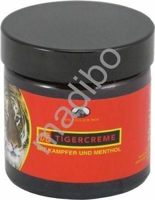 15,90 Euro pro 100ml Tigercreme mit Kampfer und Menthol vom Pullach Hof 50 ml