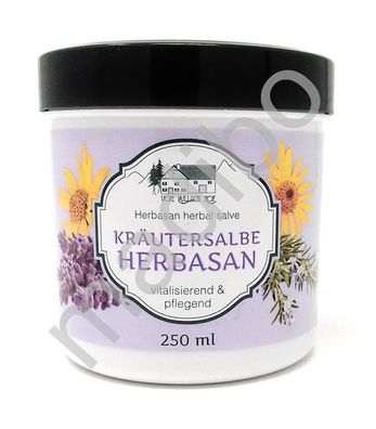 3,14 Euro pro 100ml Kräutersalbe Herbasan vom Pullach Hof 250 ml
