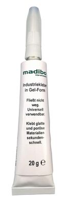 97,50 Euro pro 100g madibo Industriekleber Gel 20 g tropffrei Sekundenkleber Cyanacr