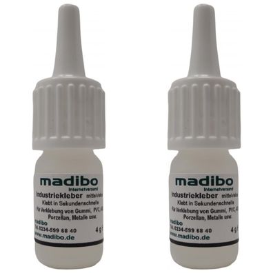 123,75 Euro pro 100g 2 x madibo Industriekleber - Inhalt: 4 Gramm - mittelviskos