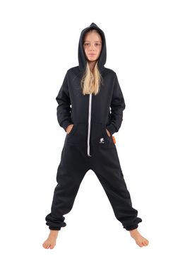 O'Poppy Kinder Jumpsuits Jungen Mädchen Overall Anzug mit Zwergen Kapuze dunkelblau