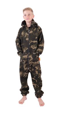O'Poppy Kinder Jumpsuits Jungen Mädchen Overall Anzug mit Zwergen Kapuze camo olive