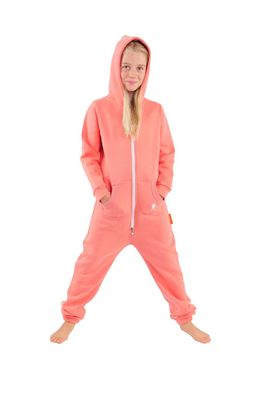 O'Poppy Kinder Jumpsuits Jungen Mädchen Overall Anzug mit Zwergen Kapuze rosa