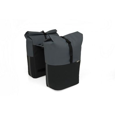 New Looxs - 393.528MIK - Fahrradtasche - Nyborg Double MIK 34 L - schwarz-grau