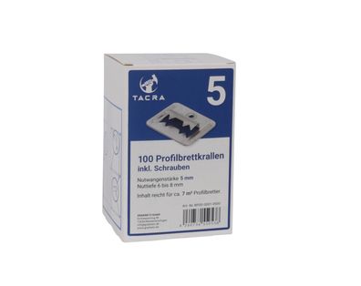 100 TaCra Profilbrettkrallen inkl. Schrauben