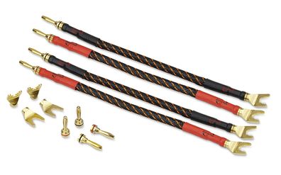 Dynavox Bi-Wiring-Brücken / HighEnd / 4er Set / wechselbare Bananas & Spades