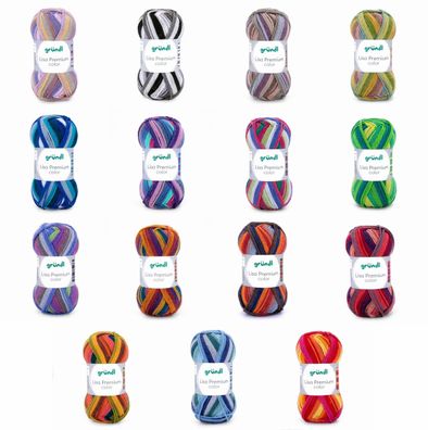 50g Gründl Lisa Premium Color Garn Wolle zum Häkeln Stricken GP 39,80€/1kg