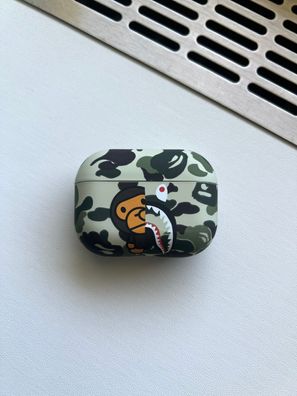 Airpod Case Shark Design Grün Generation 1,2 und Pro