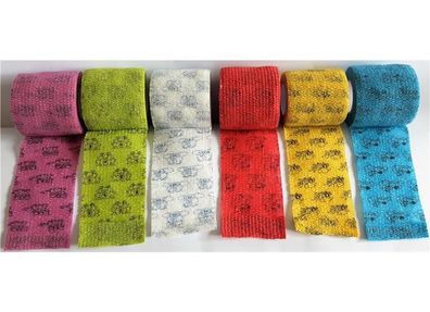 Albrecht ColorFlex Binde 5cm x 4,5m gedehnt - gelb Bienenmotiv