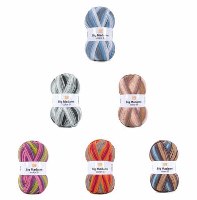 300g Happy Hobby Big Madame Color lll Garn zum Stricken Häkeln GP 26,63€/kg