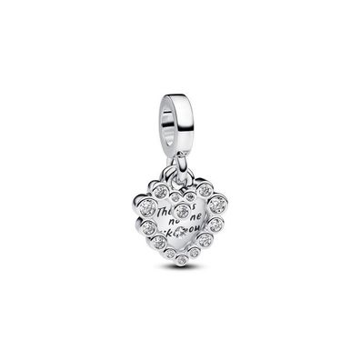 Bead - Silber - Doppelter Herz Anhänger