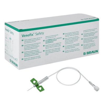Schmetterlingskanüle Venofix Safety 21G 0,80 x 19 mm grün (50 Stk.)