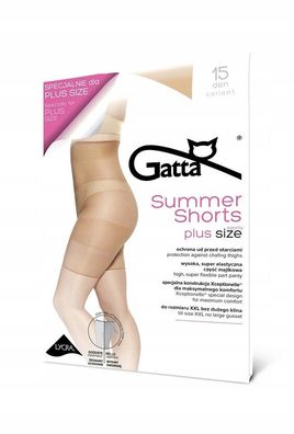 Gatta SOMMER SHORTS 15 DEN Anti-Chafing, Anti-Scheuer-Hösche, Plus Size Daino-1 Stück