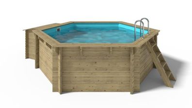 OKU Holzpool Emotion-fun Rund 4,1 m Höhe 1,18 m
