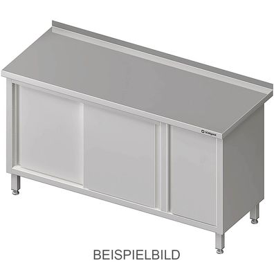 Stalgast Arbeitsschrank mit Schiebetüren, 1300x600x850 mm, mit Flügeltürschrank