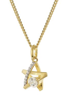 trendor Schmuck Damen-Kette 925 Silber Vergoldet Stern Collier 28547