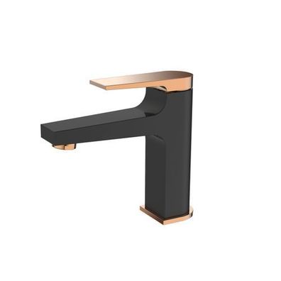 Waschtischarmatur Wasserhahn Kleine Midnight Mischbatterie in Schwarz-Gold