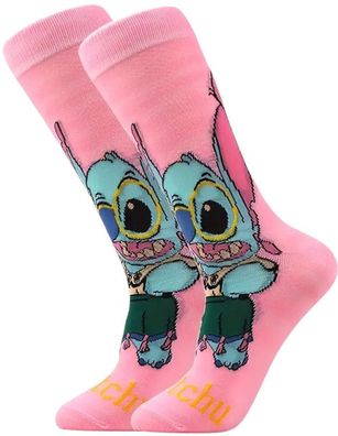 Stitch Socken - Rosa - Disney - Größe 37-46